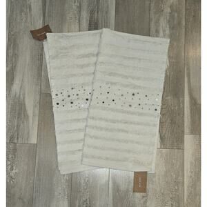 West Elm White Silver Accent NWT Pillows 24x24"